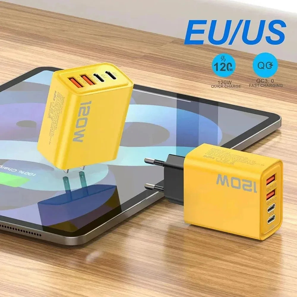 USB Type-C Charger 4 Ports – PD Fast Charging Adapter
