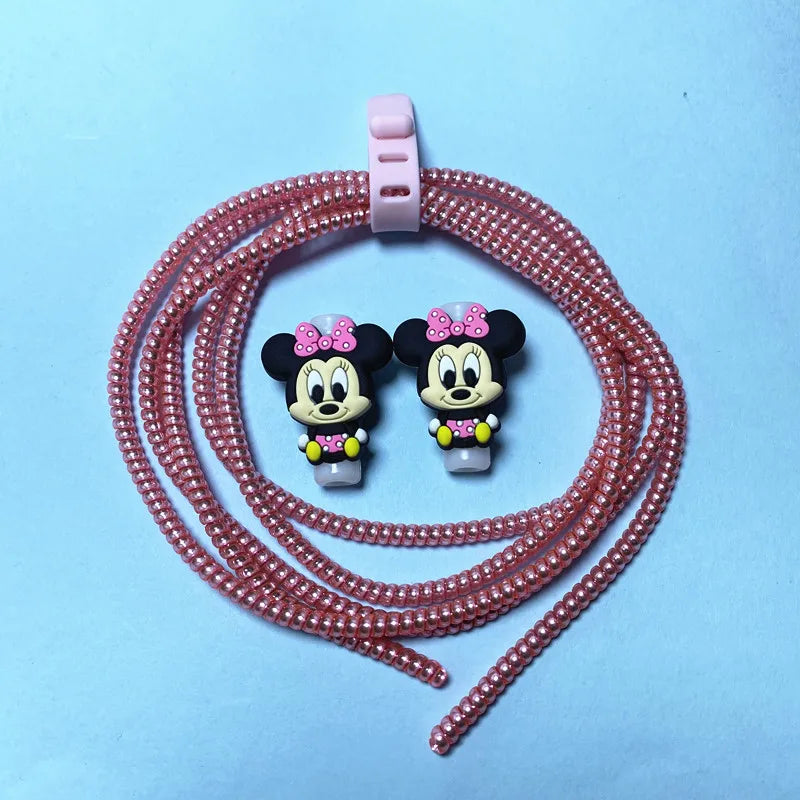 Cartoon Disney Cable Winder Set – USB Charger Cable Protector