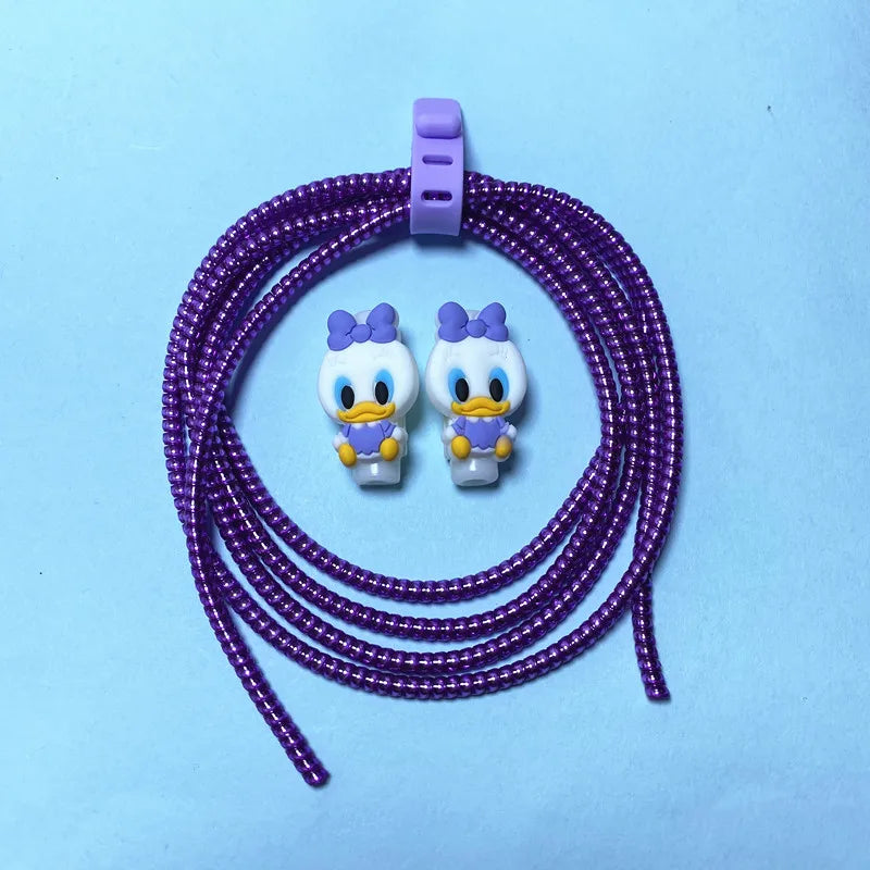 Cartoon Disney Cable Winder Set – USB Charger Cable Protector