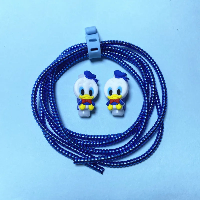 Cartoon Disney Cable Winder Set – USB Charger Cable Protector