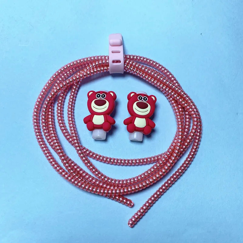 Cartoon Disney Cable Winder Set – USB Charger Cable Protector