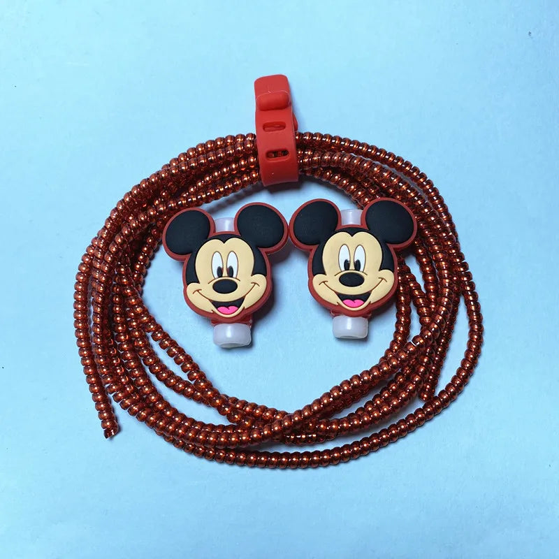 Cartoon Disney Cable Winder Set – USB Charger Cable Protector