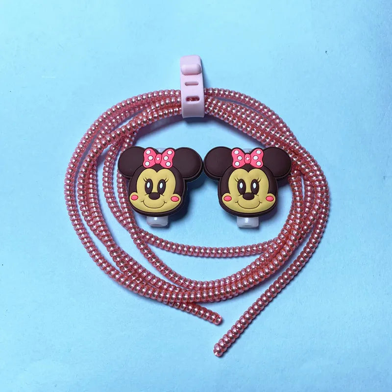 Cartoon Disney Cable Winder Set – USB Charger Cable Protector