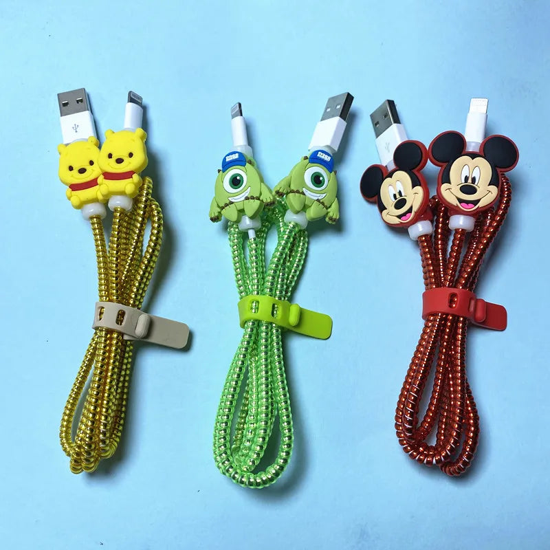 Cartoon Disney Cable Winder Set – USB Charger Cable Protector