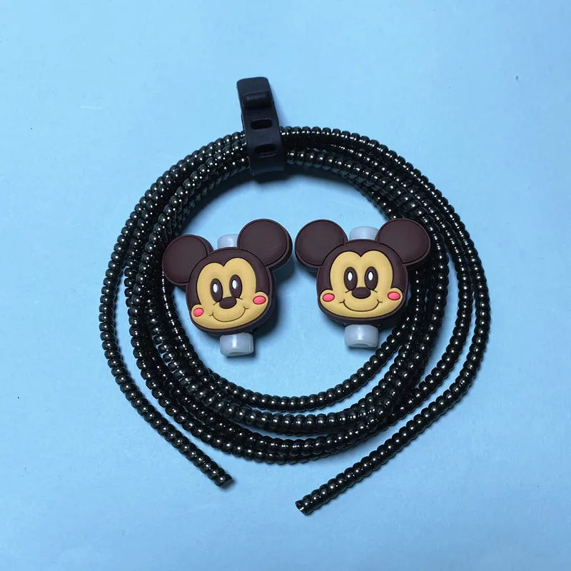 Cartoon Disney Cable Winder Set – USB Charger Cable Protector