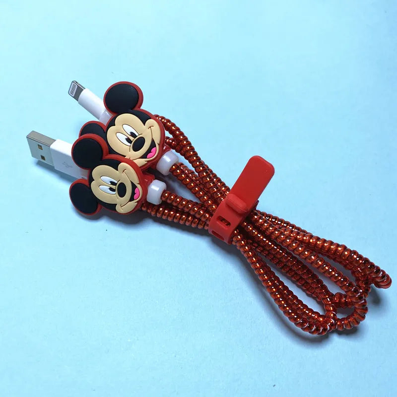 Cartoon Disney Cable Winder Set – USB Charger Cable Protector