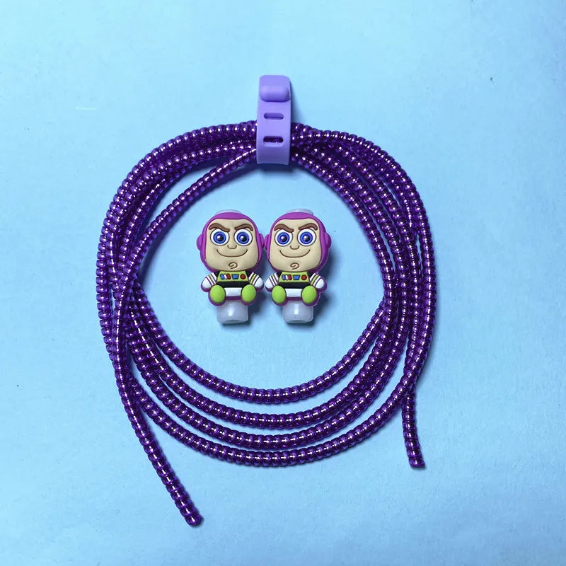 Cartoon Disney Cable Winder Set – USB Charger Cable Protector