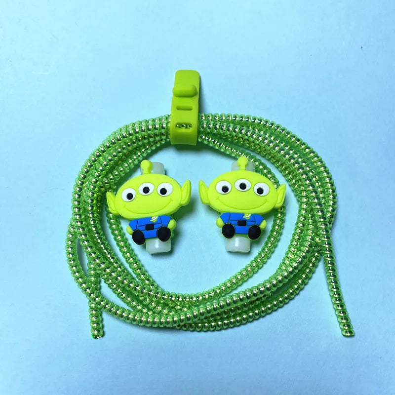 Cartoon Disney Cable Winder Set – USB Charger Cable Protector