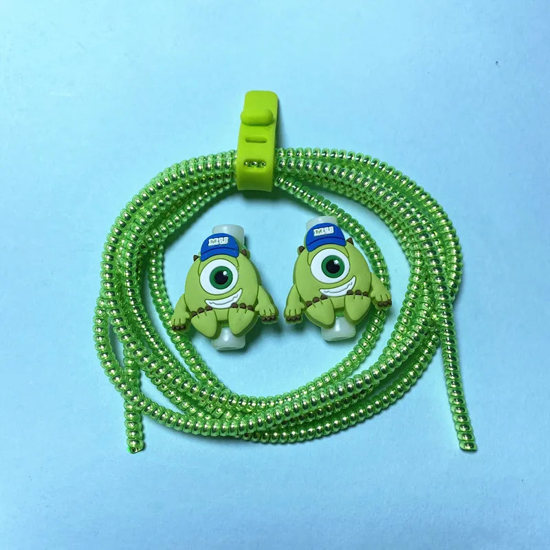 Cartoon Disney Cable Winder Set – USB Charger Cable Protector