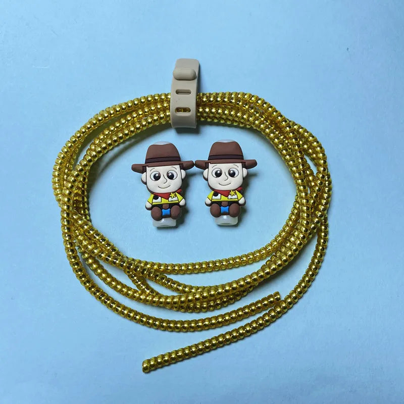 Cartoon Disney Cable Winder Set – USB Charger Cable Protector