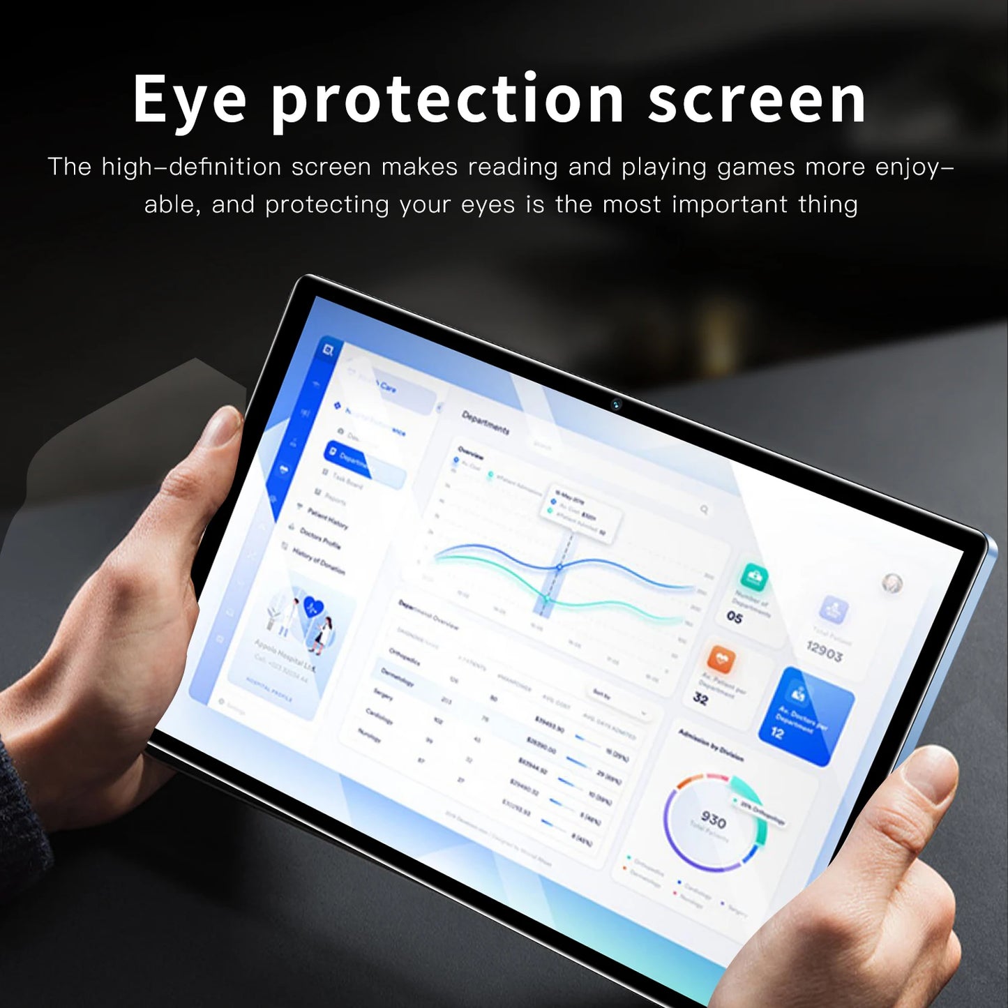 BDF 10.1 Inch Android Tablet – Octa Core, 4GB RAM, 64GB ROM,
