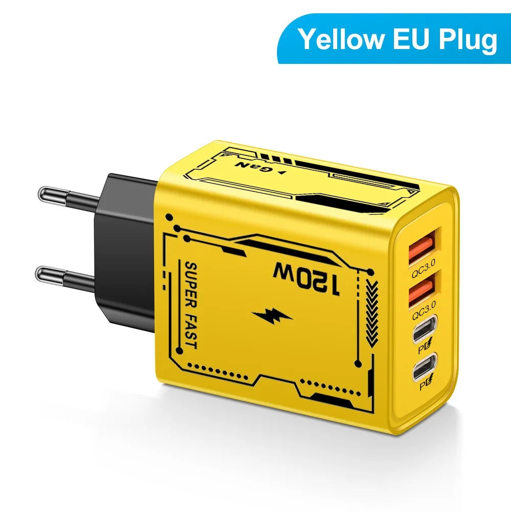 USB Type-C Charger 4 Ports – PD Fast Charging Adapter