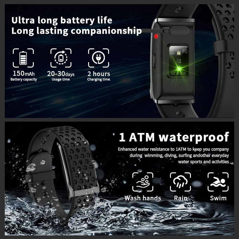 LIGE Smart Health Bracelet for Couples