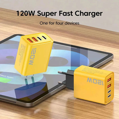 USB Type-C Charger 4 Ports – PD Fast Charging Adapter
