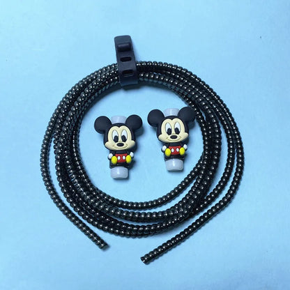 Cartoon Disney Cable Winder Set – USB Charger Cable Protector