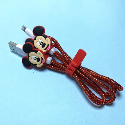 Cartoon Disney Cable Winder Set – USB Charger Cable Protector
