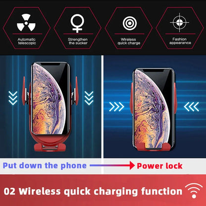 FashionQi S11 Smart Wireless Car Charger & Phone Holder