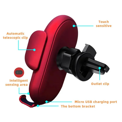 FashionQi S11 Smart Wireless Car Charger & Phone Holder