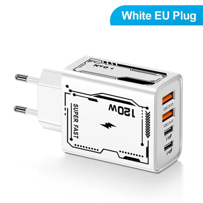 USB Type-C Charger 4 Ports – PD Fast Charging Adapter
