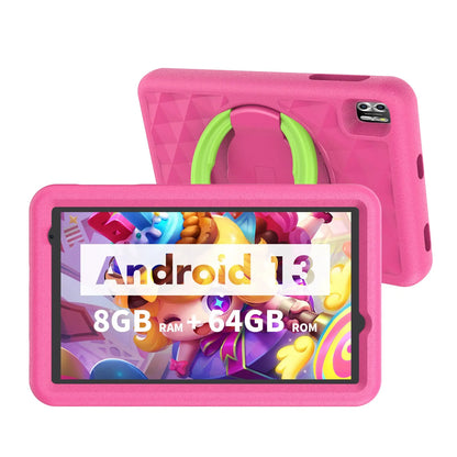 VASOUN 8 Inch Kids Tablet – Android 13, 4GB+4GB Expandable RAM